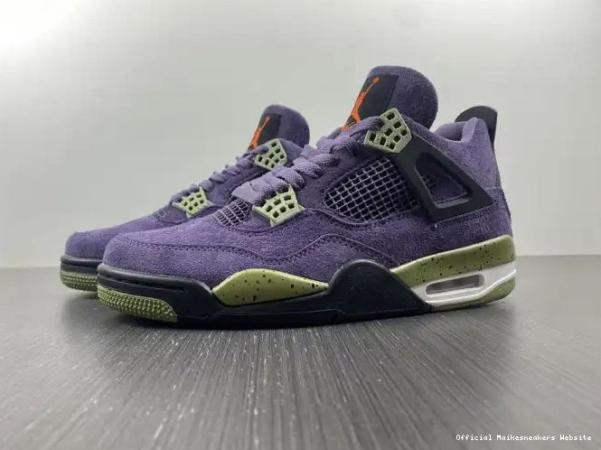 Official Maikesneakers WMNS Air 4 Jordan Purple AQ9129-500 Canyon 0530